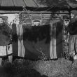 © Uģis Niedre. Vecsmilktene. Kuibiševa province, Sizrane region. Sisters Emilija Baumane and Lucija Kruzena with a bedspread woven by their mother