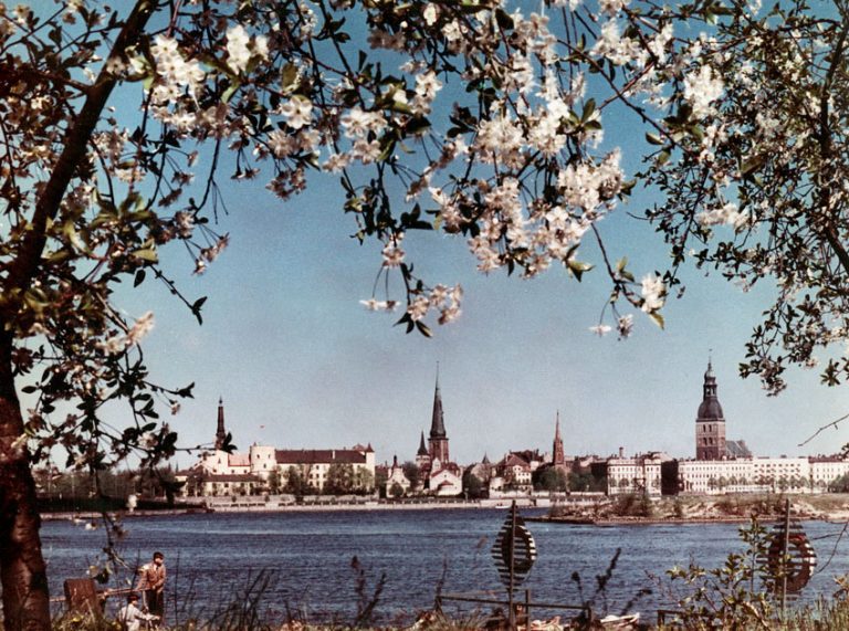 Dominiks Gedzjuns. A view on the Riga Old Town, late 1950-ies
