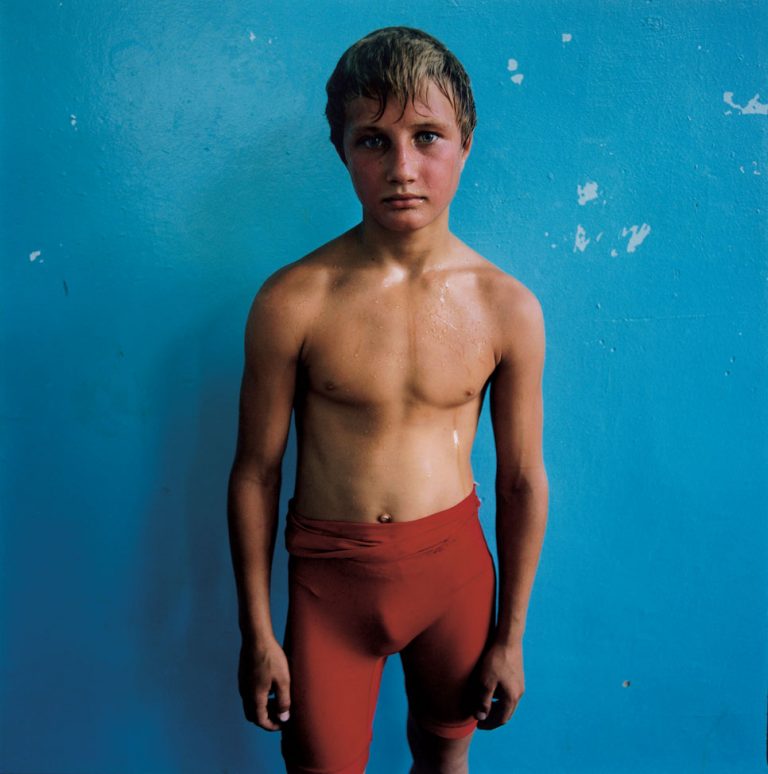 Michal Chelbin. Red faced boy, Ukraine, 2006