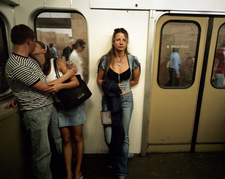 Rafal Milach. Lena in subway. From "7 Rooms".