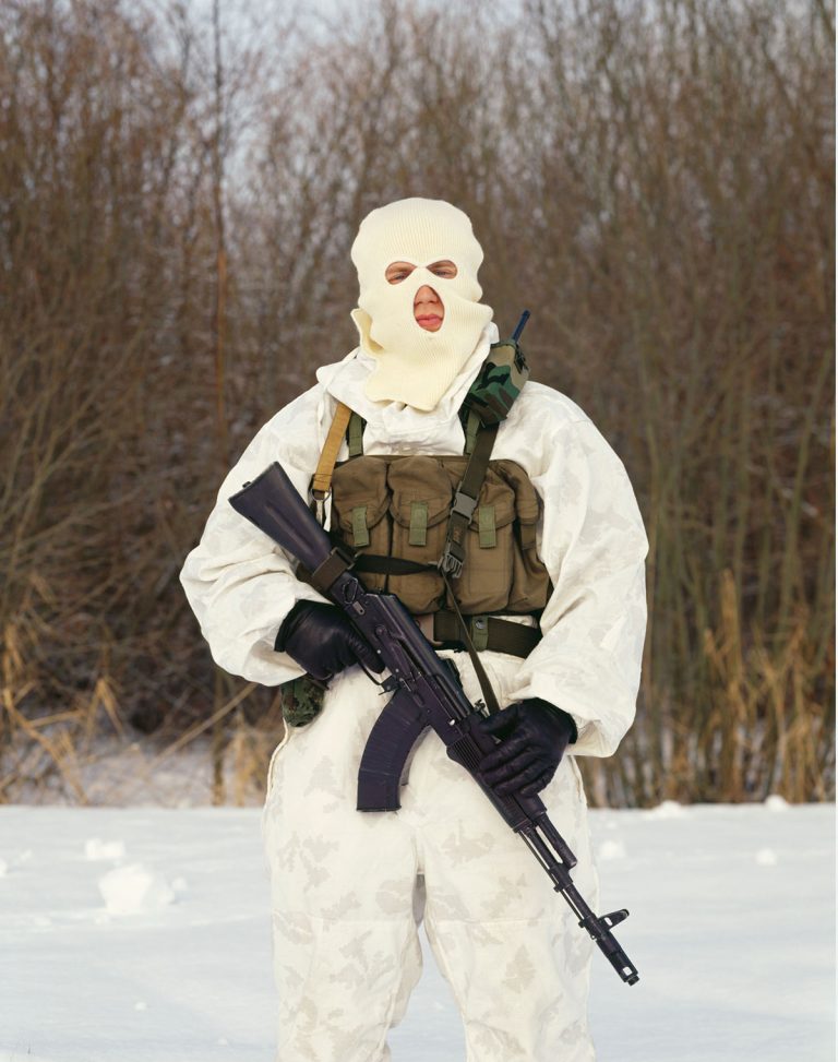 Maria Gruzdeva. Man in mask, combatant of the Alpha group, an elite Russian counter-terrorism unit. From the series “The Borders of Russia”